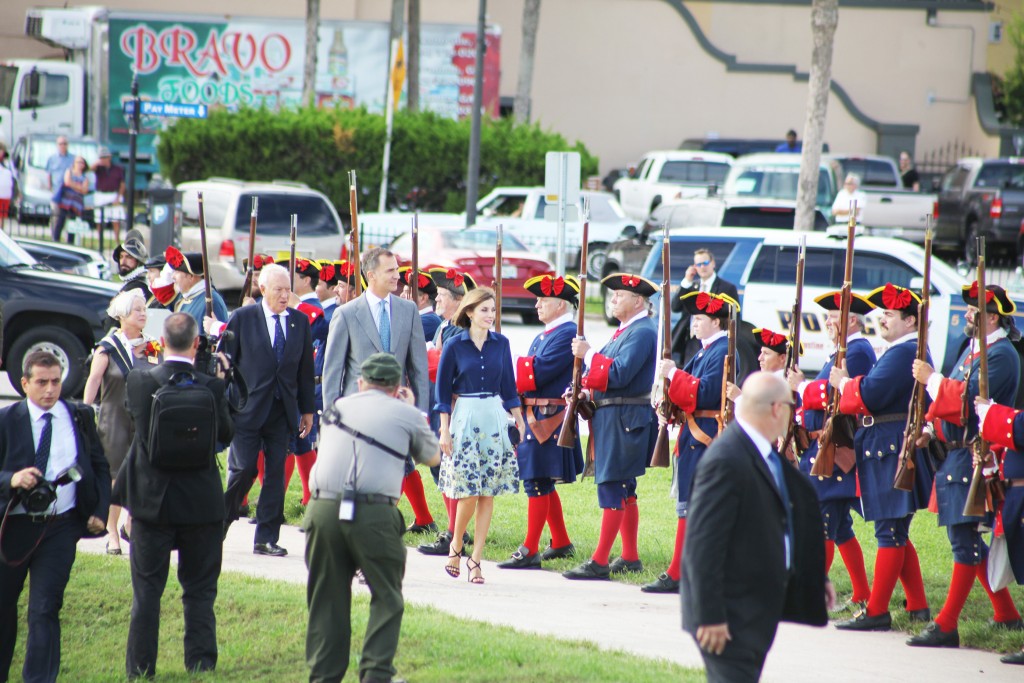 The King and Queen of Spain, King Philip and Queen Letizia, arrive at the Castillo de San Marcos (fort) in St. Augustine, Florida around 11 a.m. on Friday, Sept. 18. Photo by Renee Unsworth