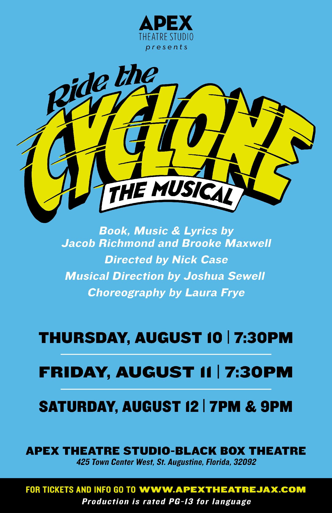 Aug. 10-12: Ride the Cyclone by Apex Theatre Studio